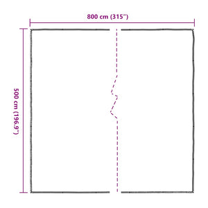 Clear Tarpaulin with Eyelets 5x8 m Polyethylene