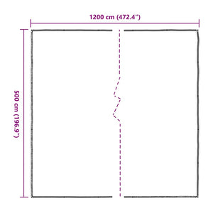 Clear Tarpaulin with Eyelets 5x12 m Polyethylene