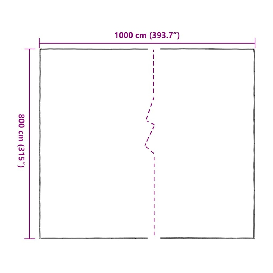 Clear Tarpaulin with Eyelets 8x10 m Polyethylene