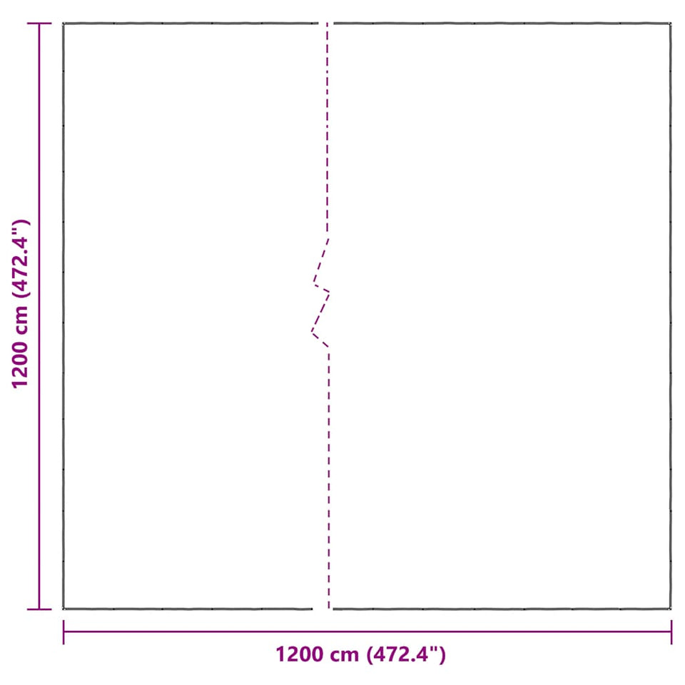 Clear Tarpaulin with Eyelets 12x12 m Polyethylene