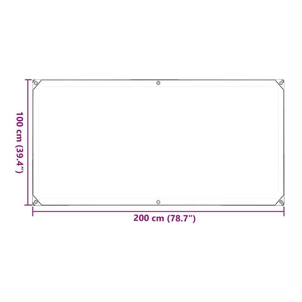 Clear Tarpaulin with Eyelets 1x2 m PVC