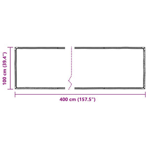 Clear Tarpaulin with Eyelets 1x4 m PVC