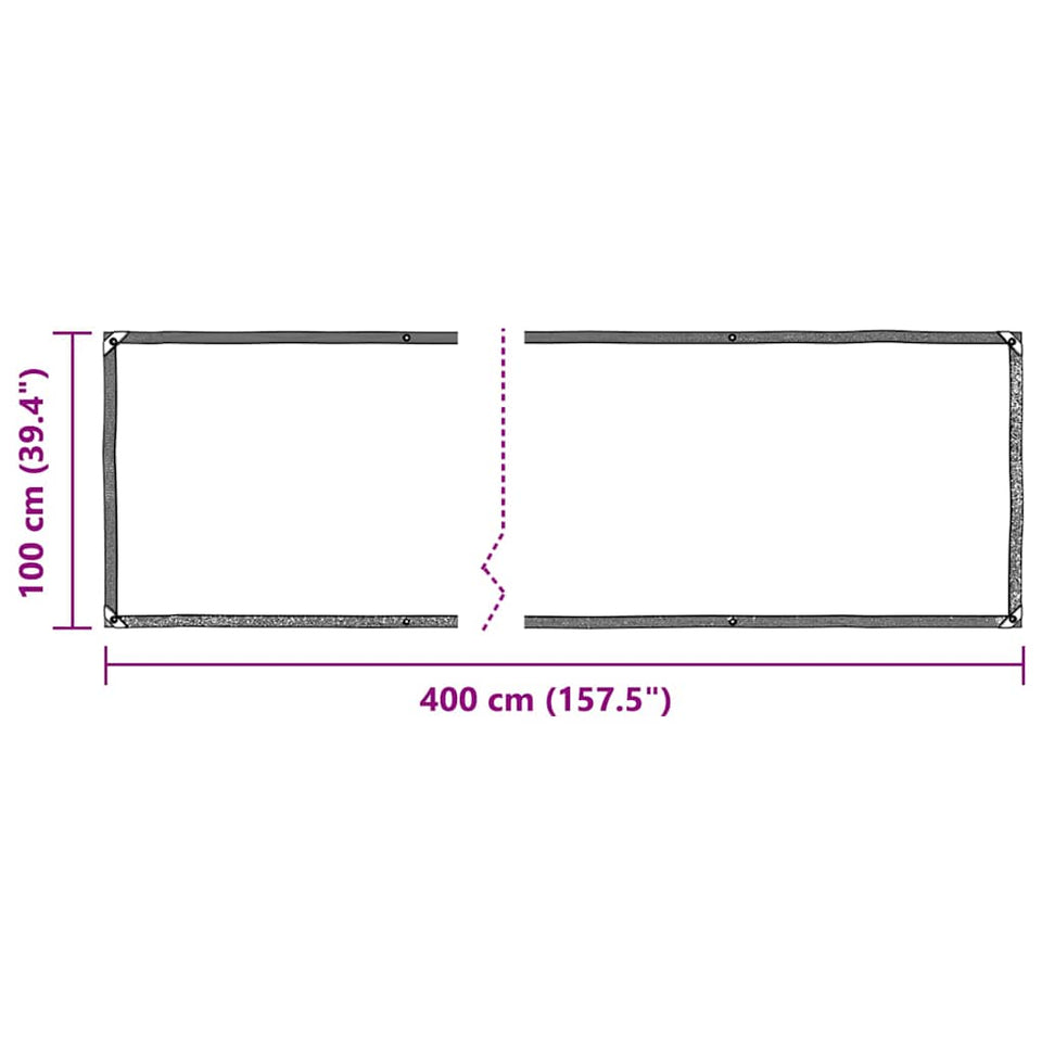 Clear Tarpaulin with Eyelets 1x4 m PVC