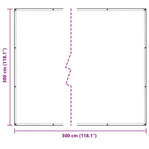 Clear Tarpaulin with Eyelets 3x3 m PVC