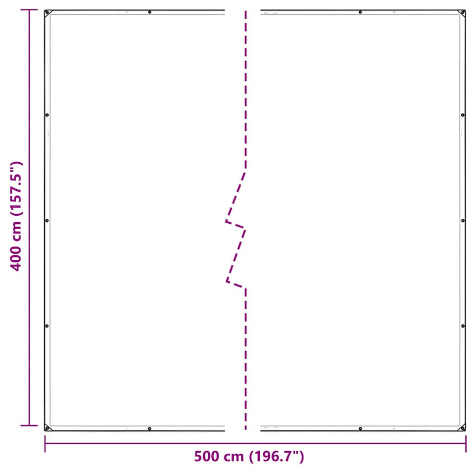 Clear Tarpaulin with Eyelets 4x5 m PVC