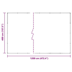 Clear Tarpaulin with Eyelets 4x12 m PVC