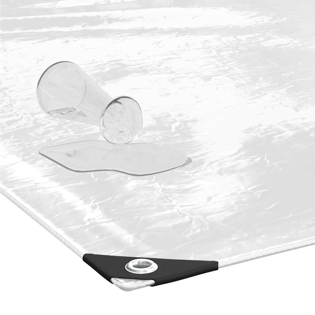 Clear Tarpaulin with Eyelets 5x8 m PVC