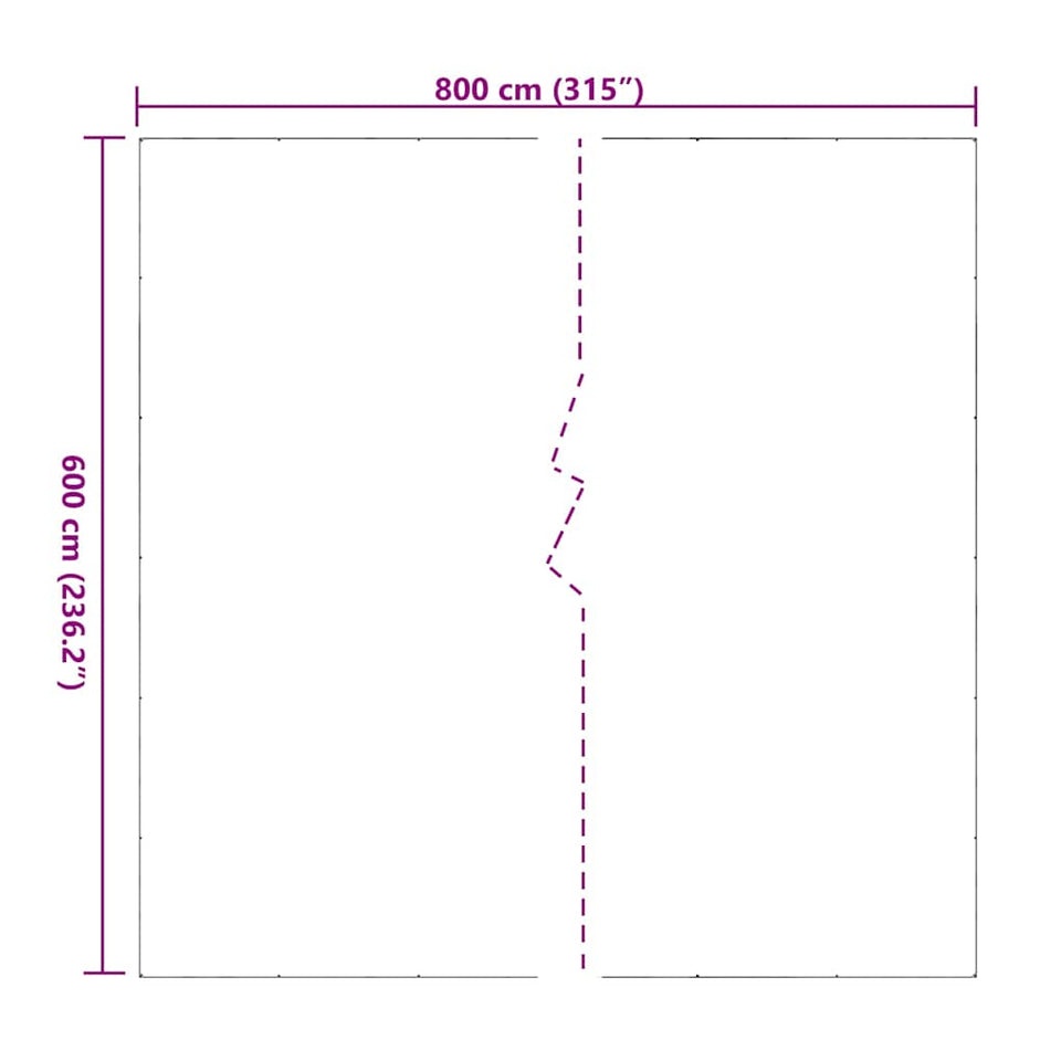 Clear Tarpaulin with Eyelets 6x8 m PVC