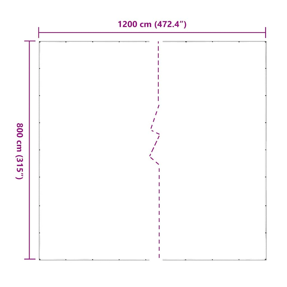 Clear Tarpaulin with Eyelets 6x12 m PVC