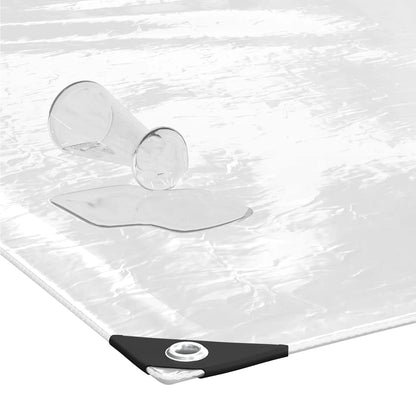 Clear Tarpaulin with Eyelets 8x8 m PVC
