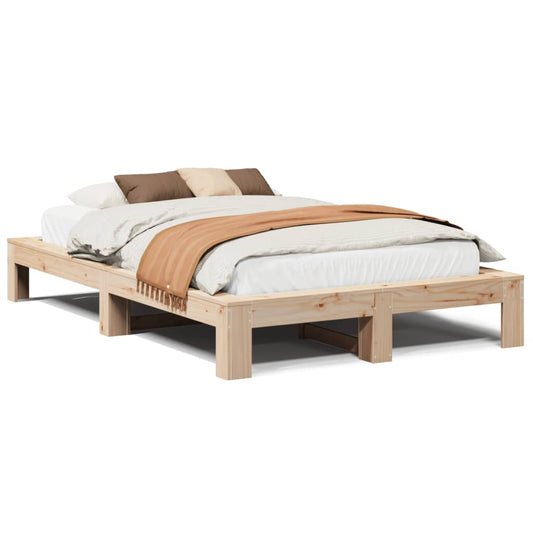 Bed Frame without Mattress 120x200 cm Solid Wood Pine