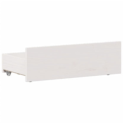 Bed Frame without Mattress with Headboard White 90x200 cm Solid Wood Pine