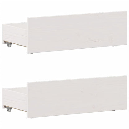 Bed Frame without Mattress with Headboard White 90x200 cm Solid Wood Pine