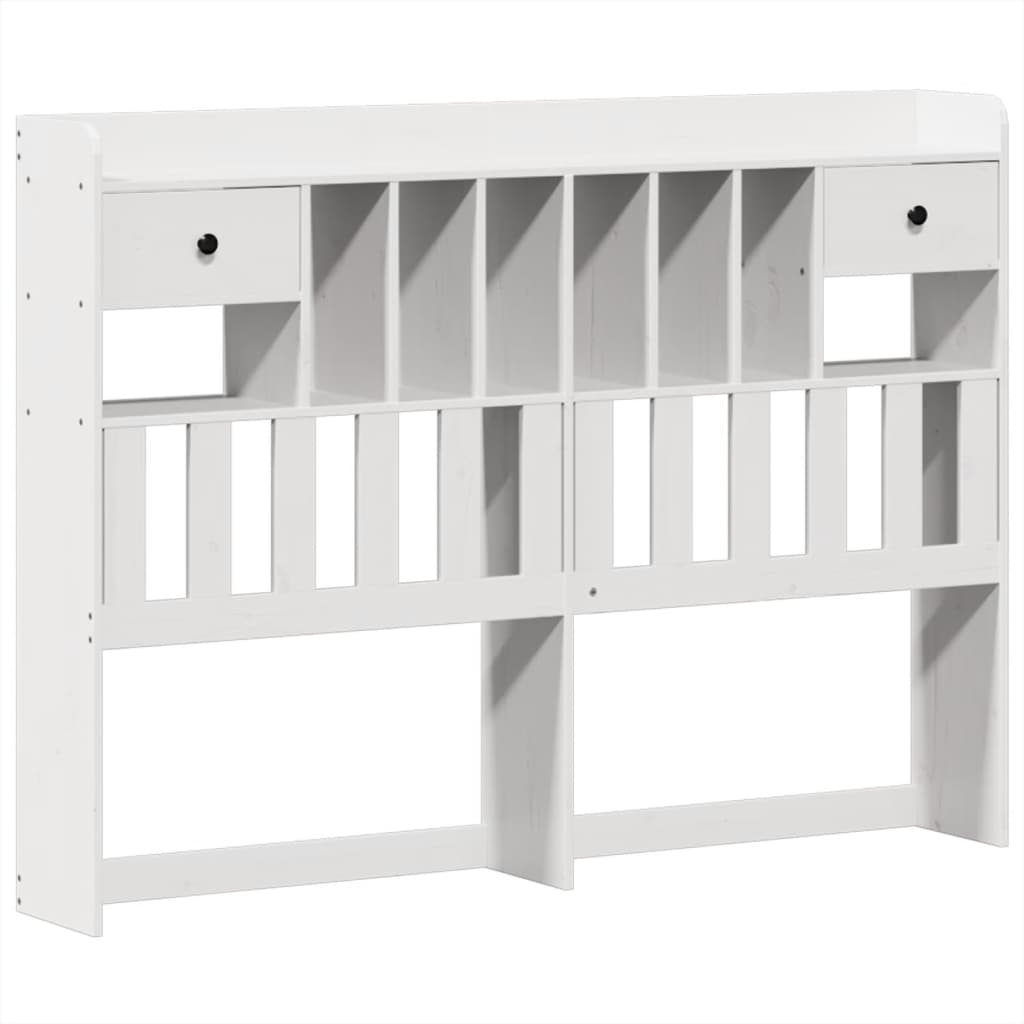 Bed Frame without Mattress White 150x200 cm King Size Solid Wood Pine