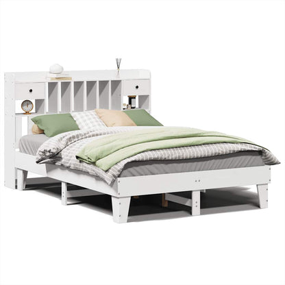 Bed Frame without Mattress White 140x200 cm Solid Wood Pine