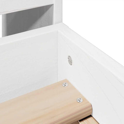 Bed Frame without Mattress White 75x190 cm Small Single Solid Wood Pine