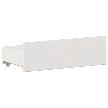 Bookcase Bed without Mattress White 180x200 cm Super King Solid Wood Pine
