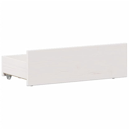 Bookcase Bed without Mattress White 90x200 cm Solid Wood Pine