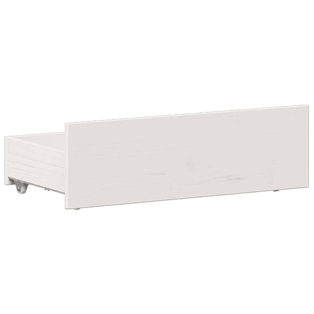 Bookcase Bed without Mattress White 90x190 cm Single Solid Wood Pine