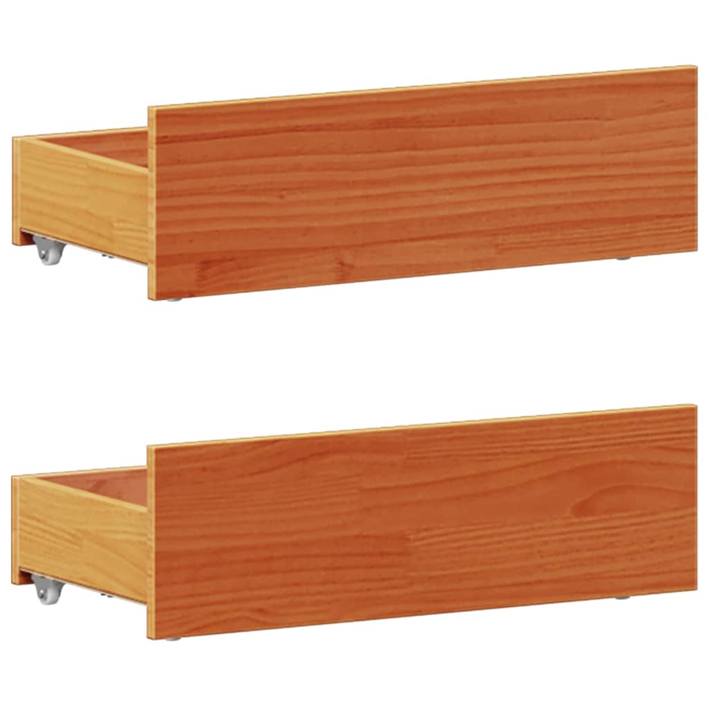 Bookcase Bed without Mattress Wax Brown 75x190 cm Small Single Solid Wood Pine
