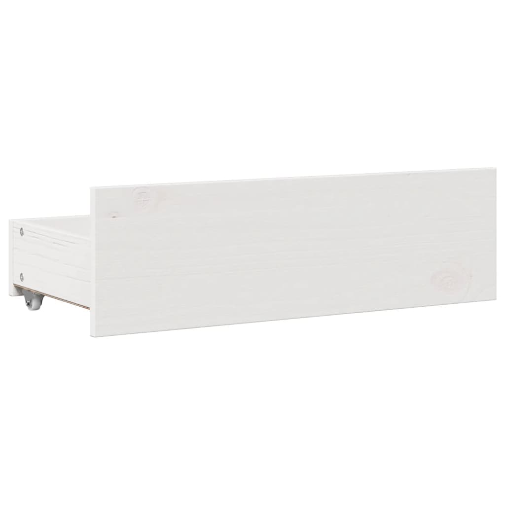 Bookcase Bed without Mattress White 140x200 cm Solid Wood Pine