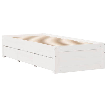 Bookcase Bed | White | Solid pinewood | 90x200 cm | Bookcase Bed