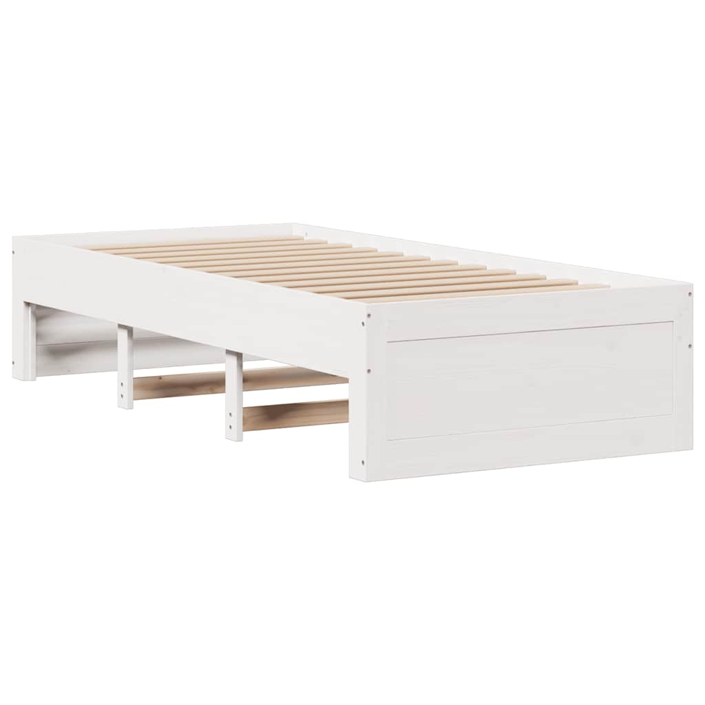 Bookcase Bed | White | Solid pinewood | 90x200 cm | Bookcase Bed