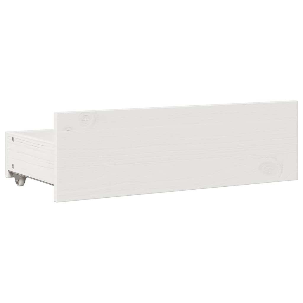 Bookcase Bed | White | Solid pinewood | 90x200 cm | Bookcase Bed