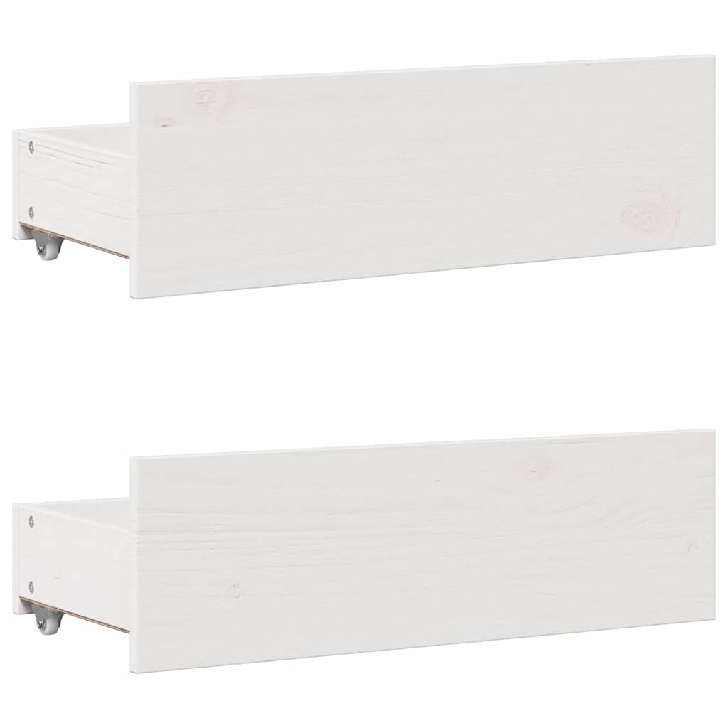 Bookcase Bed | White | Solid pinewood | 90x200 cm | Bookcase Bed