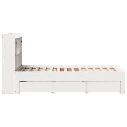 Bookcase Bed | White | Solid pinewood | 90x200 cm | Bookcase Bed