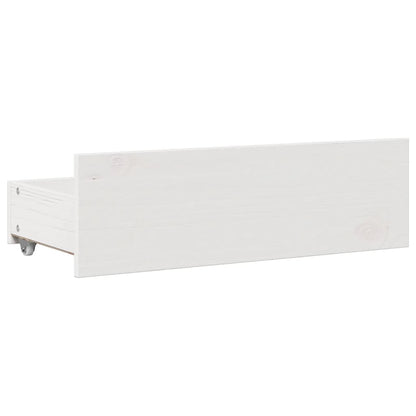 Bookcase Bed without Mattress White 140x190 cm Solid Wood Pine