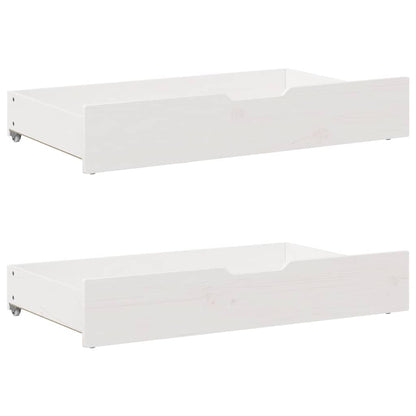 Bed Frame without Mattress White 135x190 cm Double Solid Wood Pine