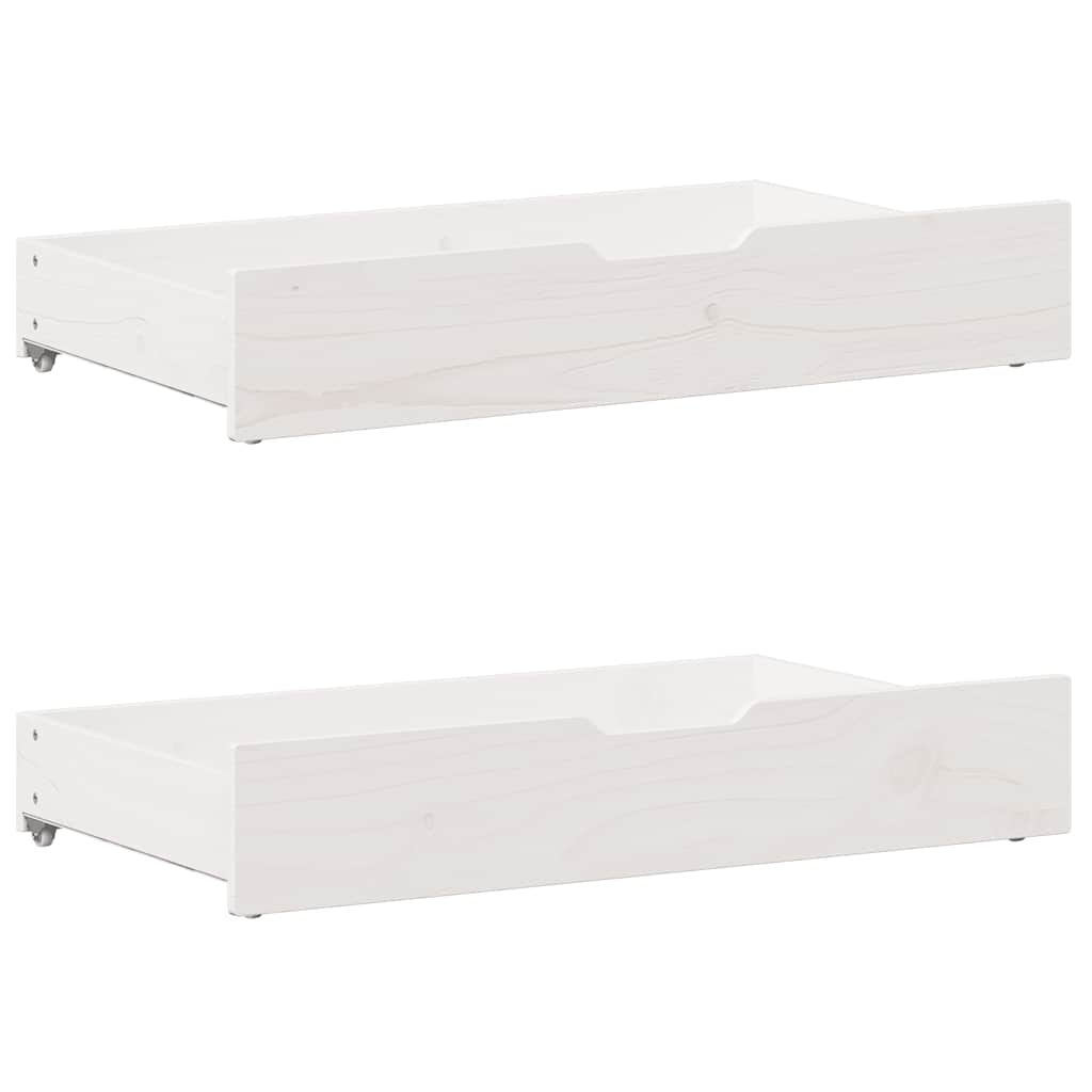 Bed frame without Mattress White 135x190 cm Double Solid Wood Pine