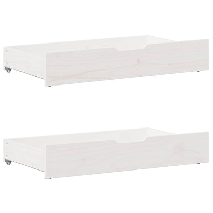 Bed frame without Mattress White 135x190 cm Double Solid Wood Pine