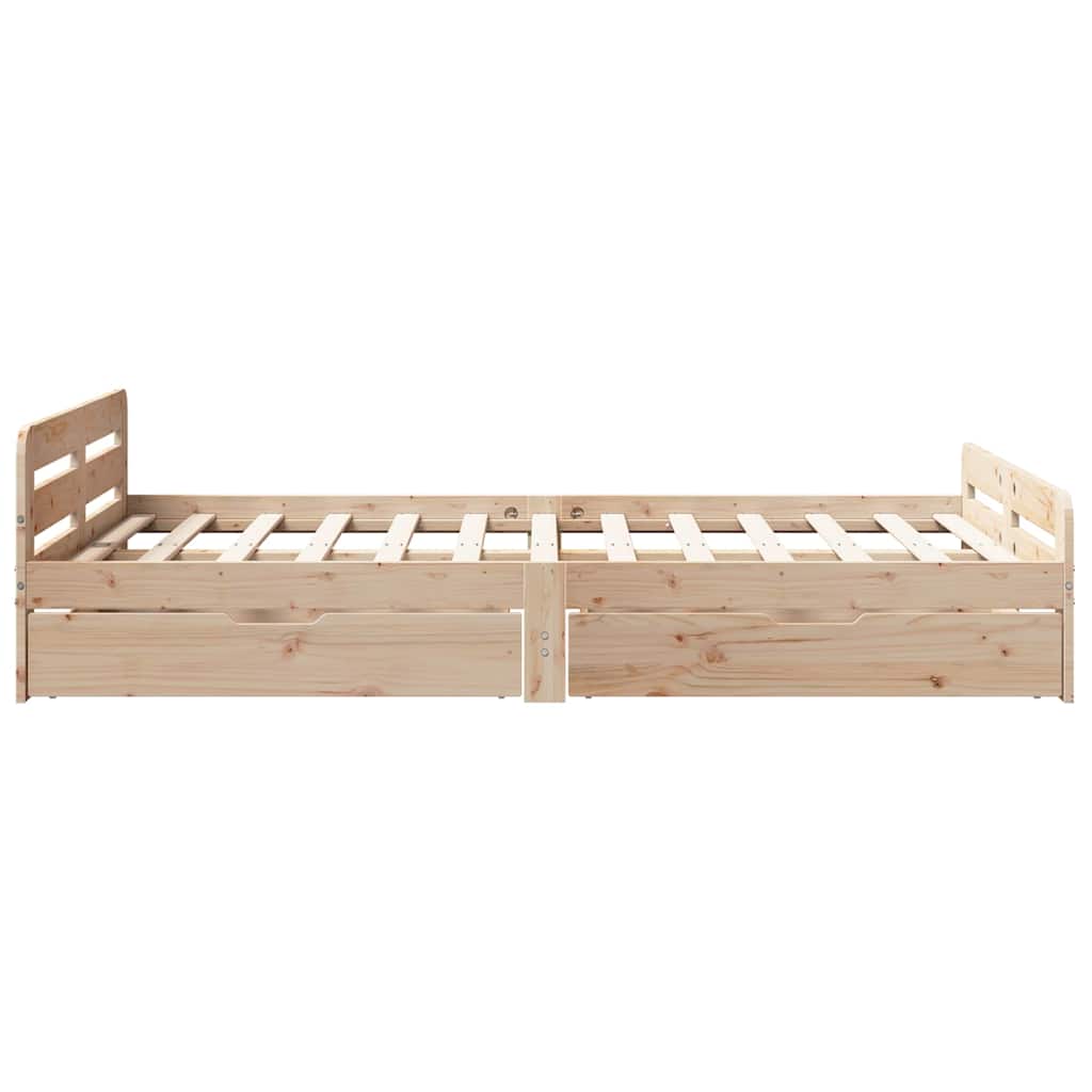 Bed Frame | Natural | Solid pinewood | Small Double | Bed Frame