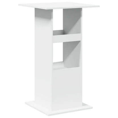 Bar Table with Storage White 60x60x102 cm Engineered Wood