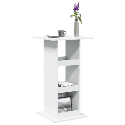 Bar Table with Storage White 60x60x102 cm Engineered Wood