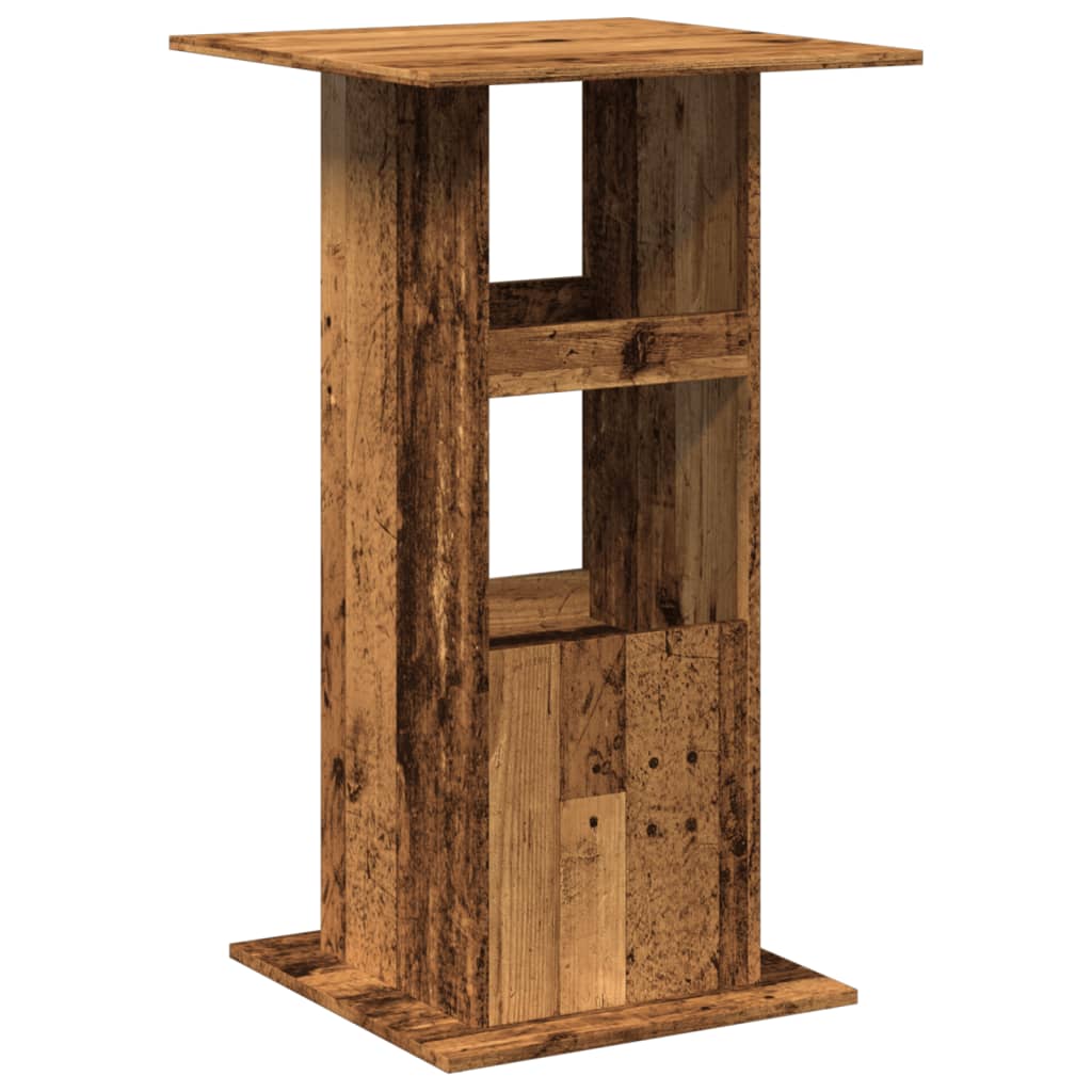 Bar Table with Storage Old Wood 60x60x102 cm Engineered Wood