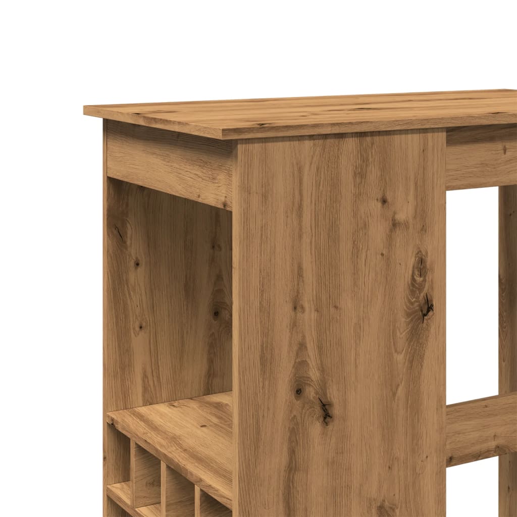 Bar Table with Racks Artisan Oak 90x47.5x103.5 cm Engineered Wood