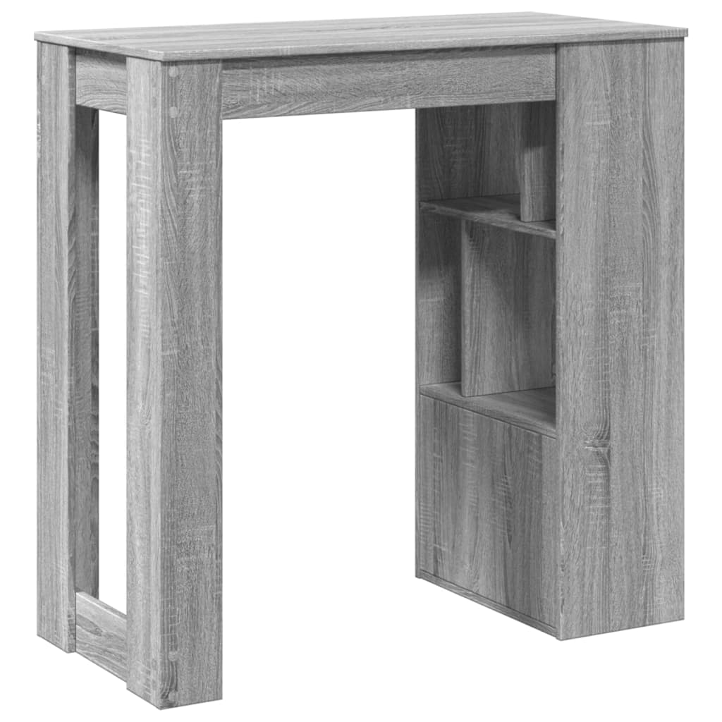 Bar Table with Racks Grey Sonoma 102x50x103.5 cm Engineered Wood