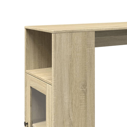 Bar Table with Racks Sonoma Oak 101x40x103.5 cm Engineered Wood