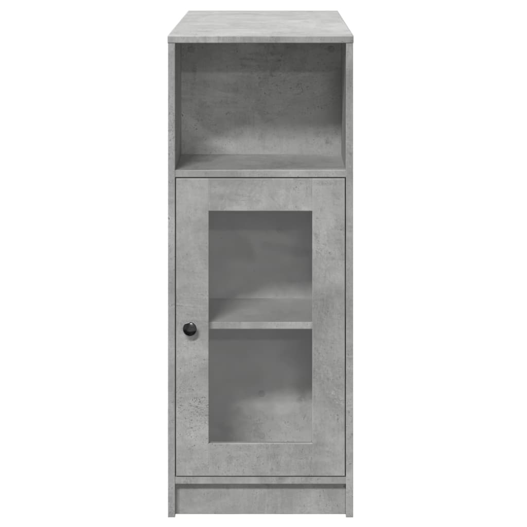 Bar Table with Racks Concrete Grey 101x40x103.5 cm Engineered Wood