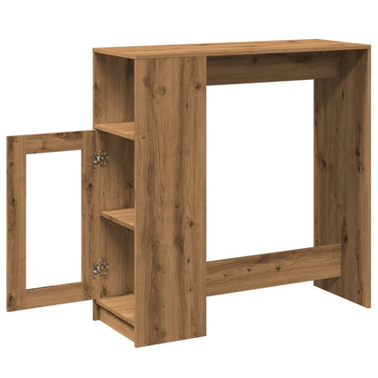 Bar Table with Racks Artisan Oak 101x40x103.5 cm Engineered Wood