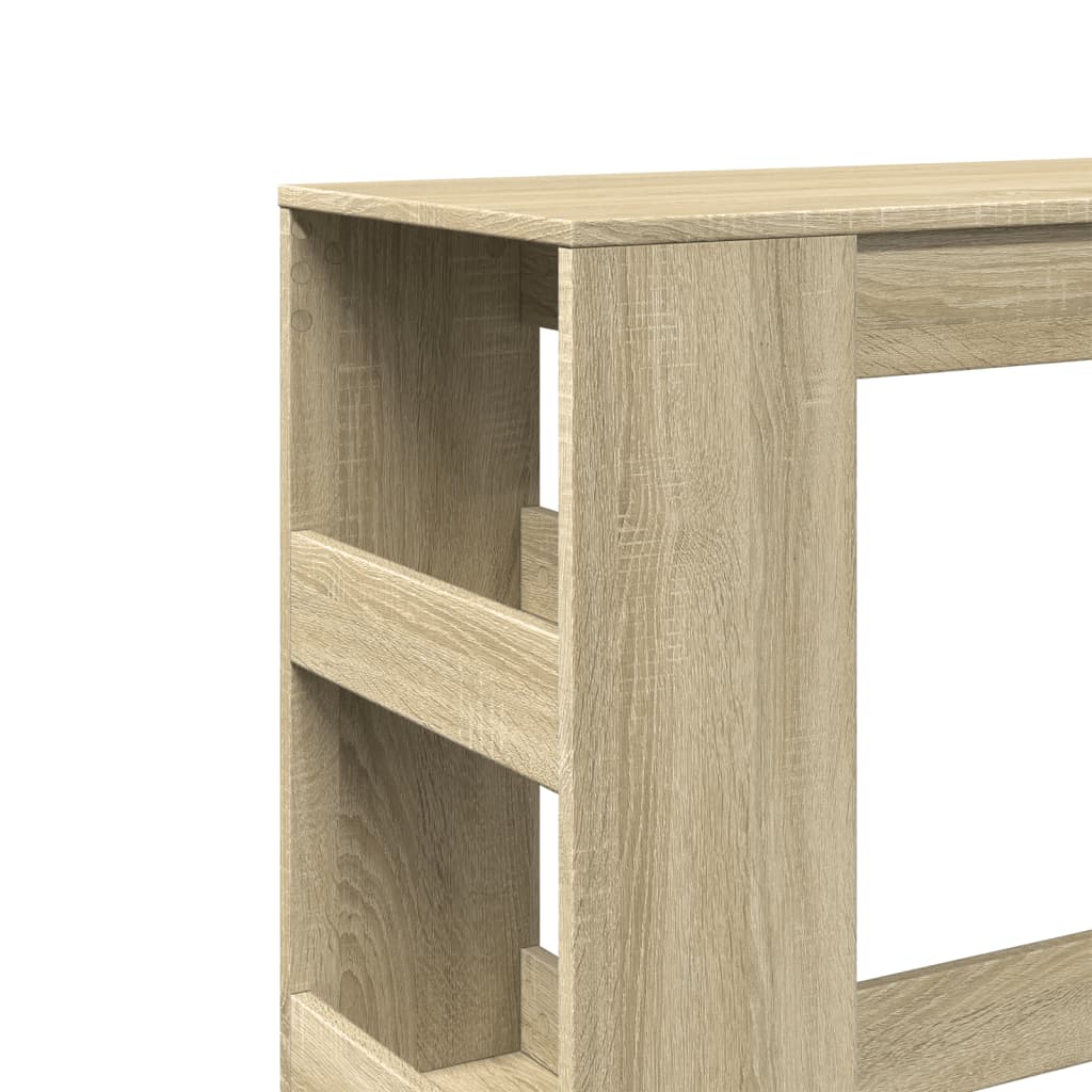 Bar Table with Racks Sonoma Oak 90x40x103.5 cm Engineered Wood