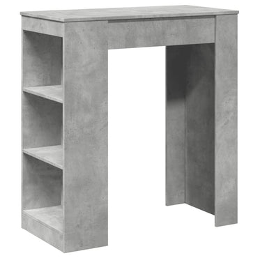 Bar Table with Racks Concrete Grey 95x47x103.5 cm Engineered Wood