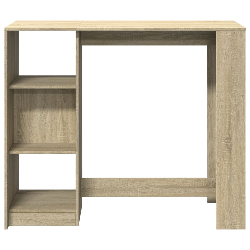 Bar Table with Shelf Sonoma Oak 124x46x103.5 cm Engineered Wood