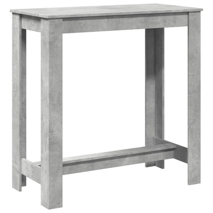 Bar Table Concrete Grey 102x50x103.5 cm Engineered Wood