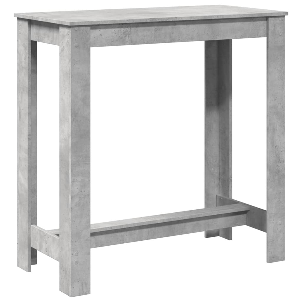 Bar Table Concrete Grey 102x50x103.5 cm Engineered Wood