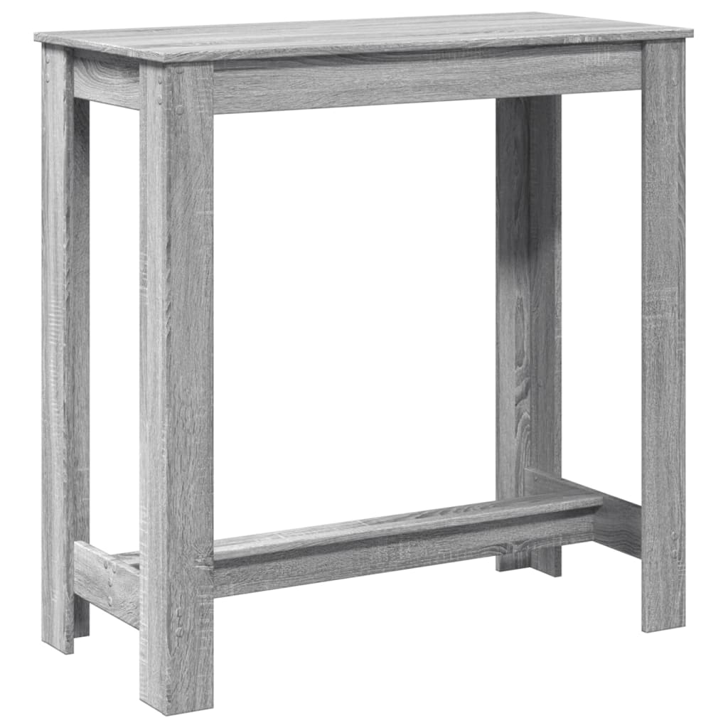 Bar Table Grey Sonoma 102x50x103.5 cm Engineered Wood