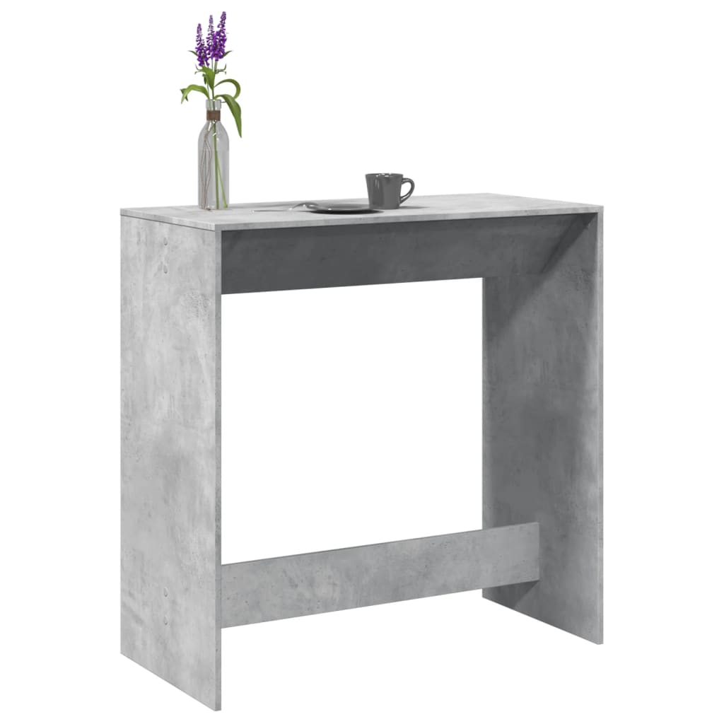 Bar Table Concrete Grey 102x50x103.5 cm Engineered Wood